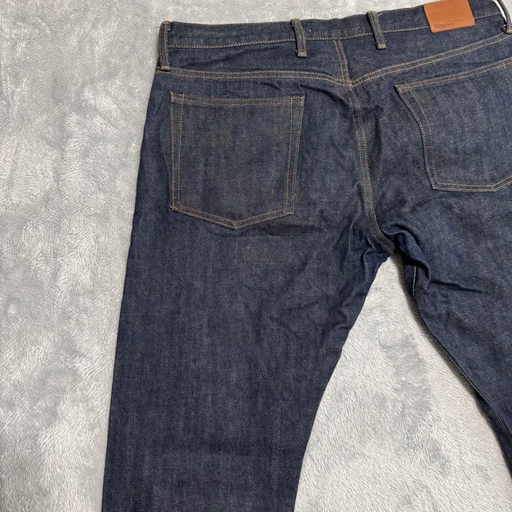 Gap Jeans Mens 36x34 Dark Indigo 1969 Kaihara Japanese Selvedge Slim Button Fly